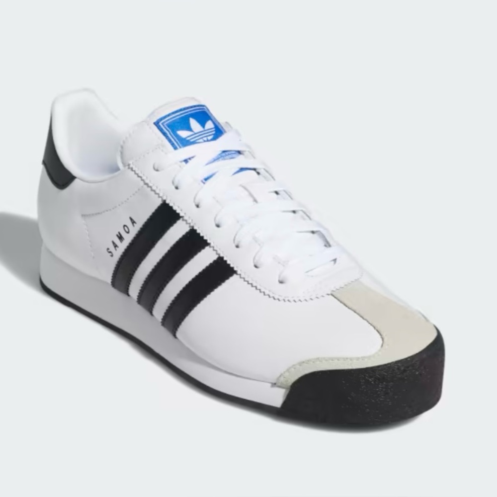 NWT NEW Adidas Iconic Trefoil SAMOA SHOES Sneakers Cloud White Black US M 9 HTF